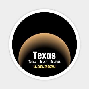 Texas USA Totality 2024 Solar Eclipse Magnet